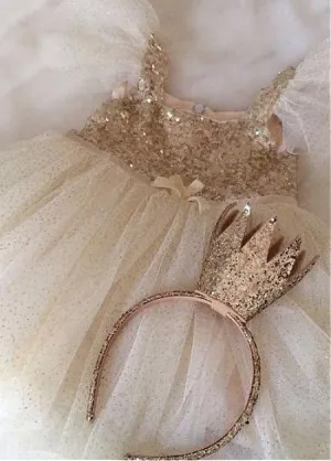 Lovely Sequin Lace Ball Gown Flower Girl Dresses