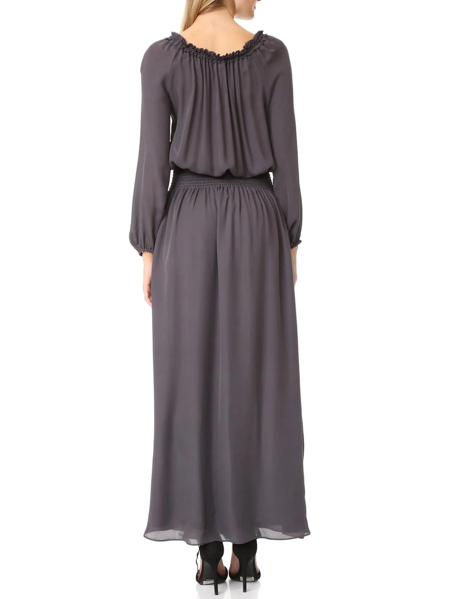 LOVESHACKFANCY Women's Silk Smocked Maxi Dress $475 NEW