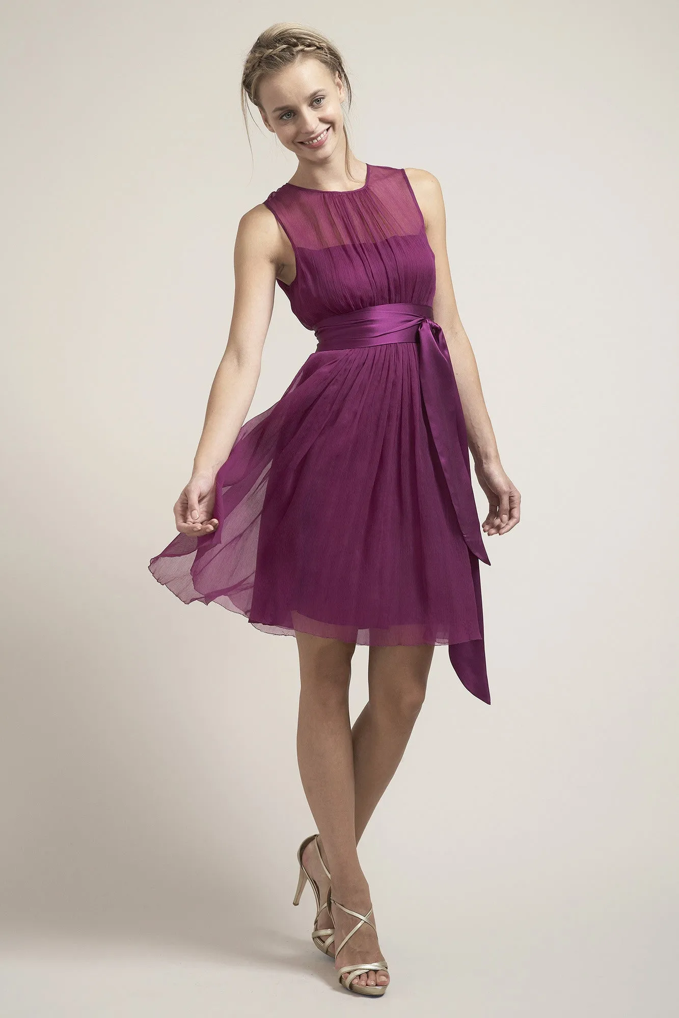M- HB6971 Short Ethereal Bridesmaid Dress