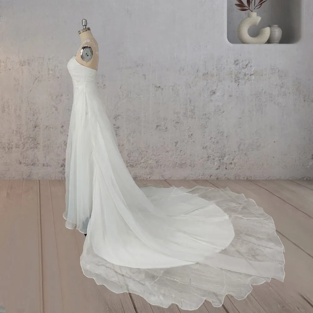 Mermaid Pearled Enchantment Lace Appliqued Wedding Dresses