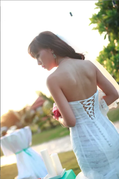 Mermaid Wedding Dress With Lace Up Back (# PRISCILLA)