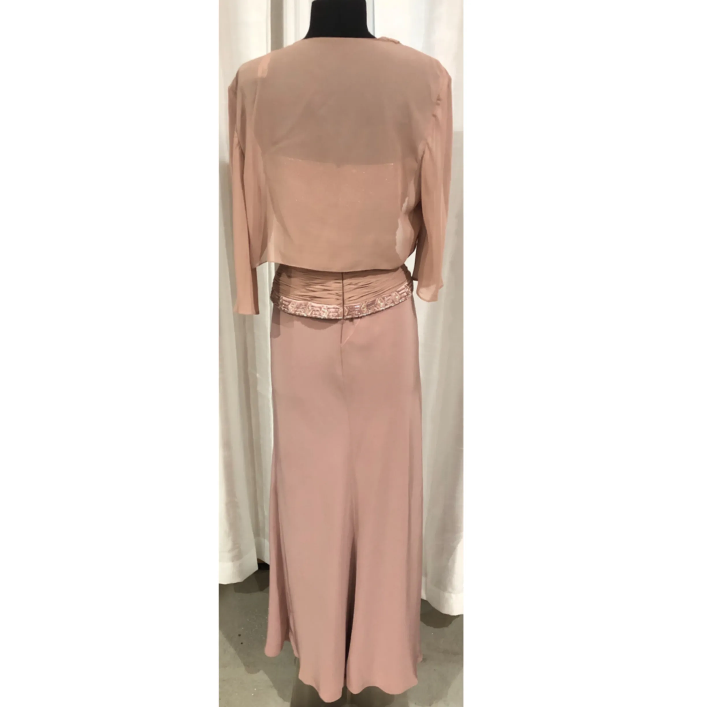 MONTAGE BY MON CHERI Mauve Strapless Dress with Jacket Set Size 10