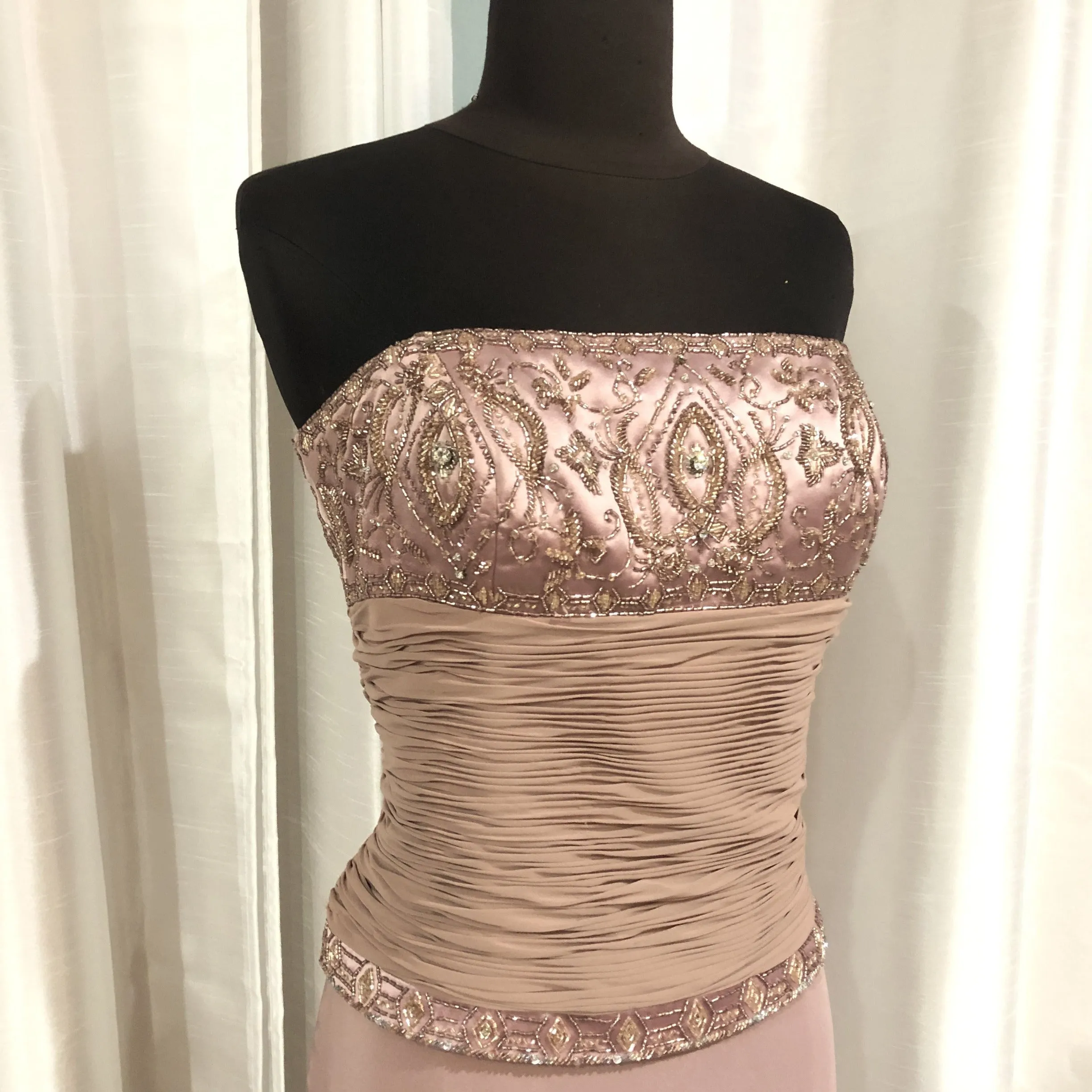 MONTAGE BY MON CHERI Mauve Strapless Dress with Jacket Set Size 10