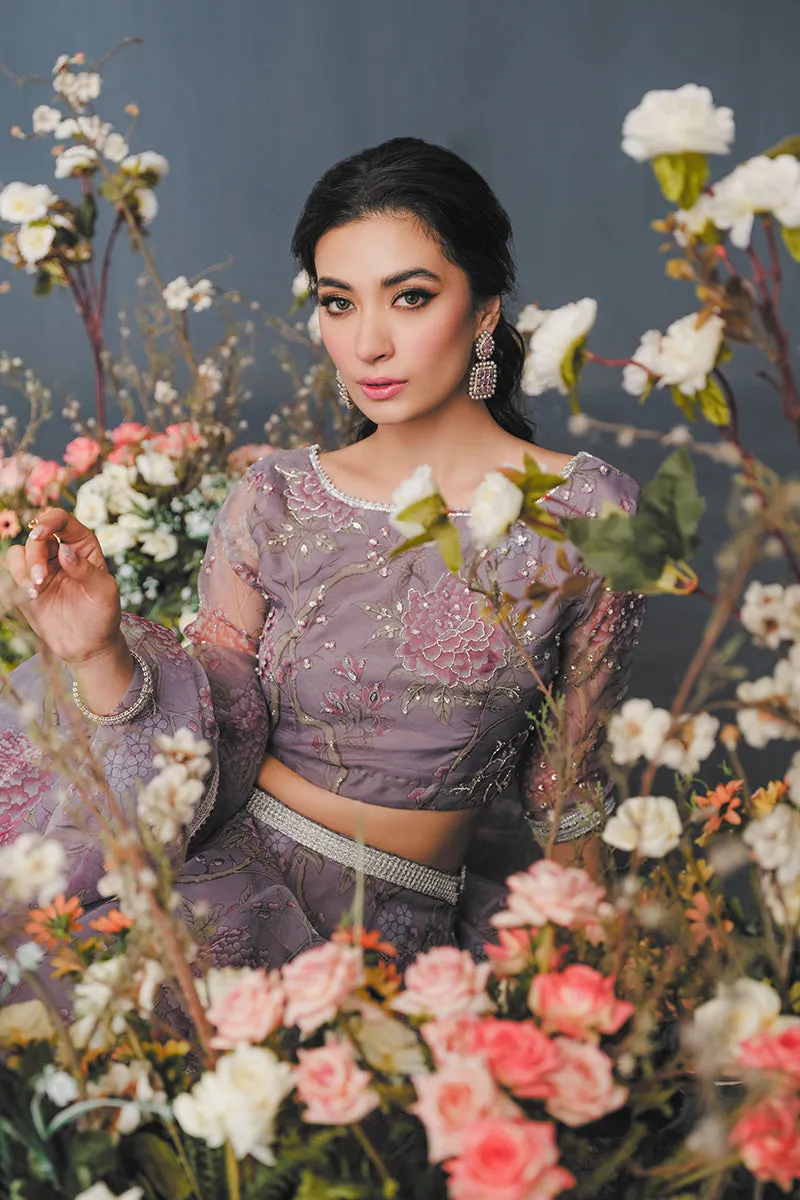 MUSHQ | LUXURY PRET PRINTED ORGANZA'23 | LAVENDER SOLACE