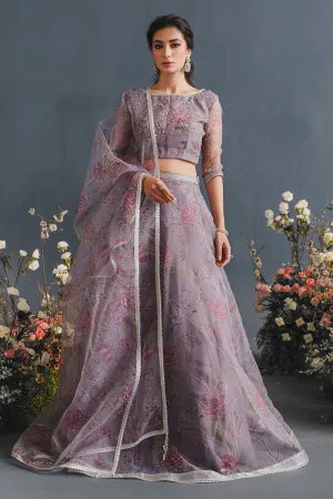 MUSHQ | LUXURY PRET PRINTED ORGANZA'23 | LAVENDER SOLACE