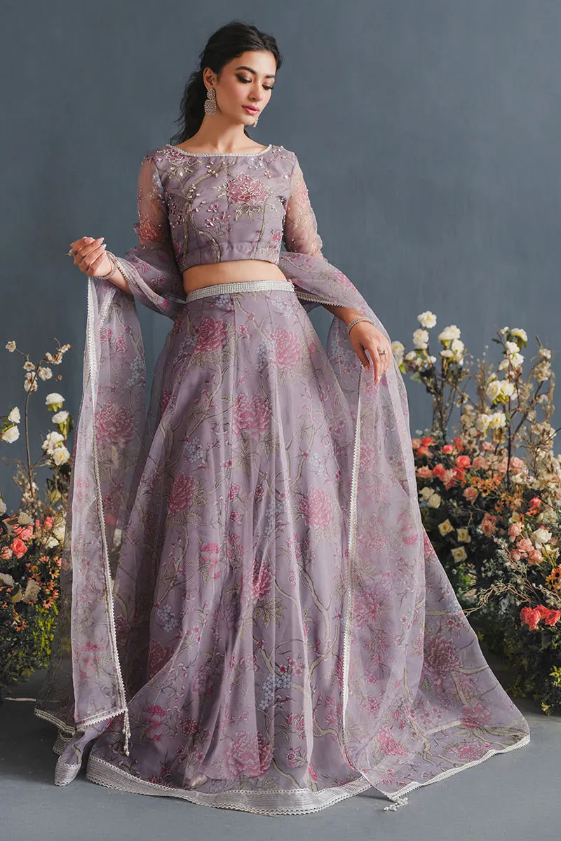 MUSHQ | LUXURY PRET PRINTED ORGANZA'23 | LAVENDER SOLACE