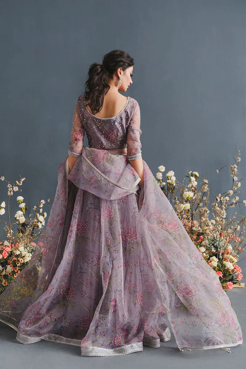 MUSHQ | LUXURY PRET PRINTED ORGANZA'23 | LAVENDER SOLACE