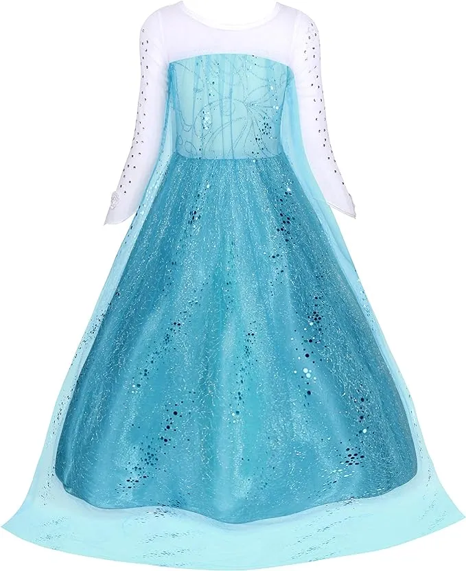 New AmzBarley Ice Princess Elsa Dress for Dress up with Accessories, Sz 3-4 Years!