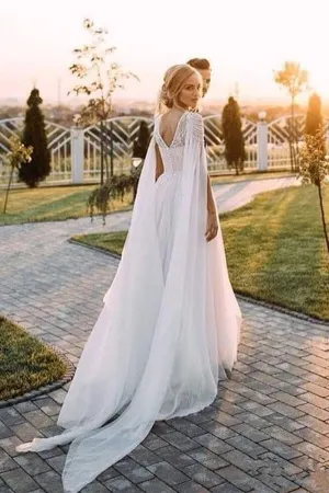 New Arrival Lace Beaded Cap Sleeves Wedding Dresses, Bridal Gown, MW596