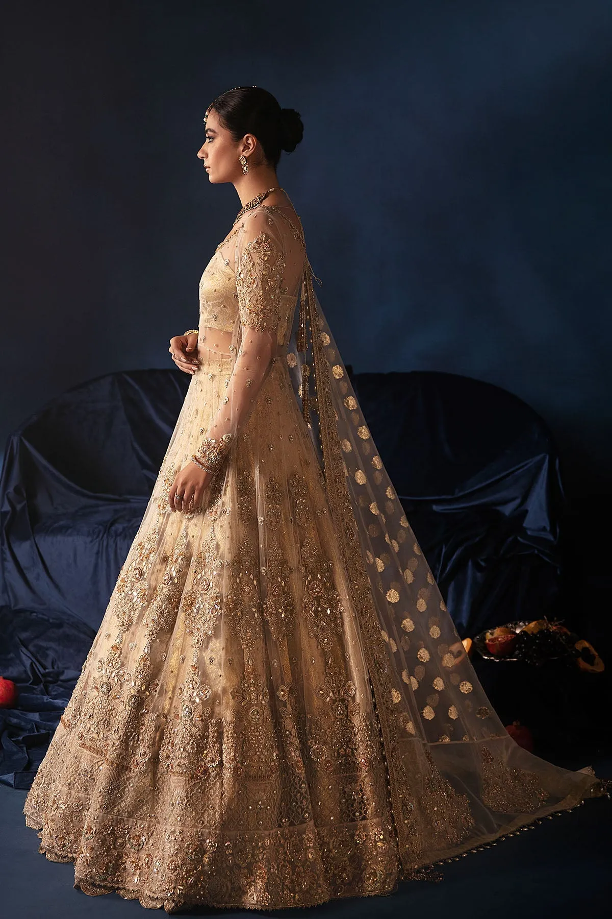 Nikkah Dress in Bridal Lehenga and Pishwas Frock Style