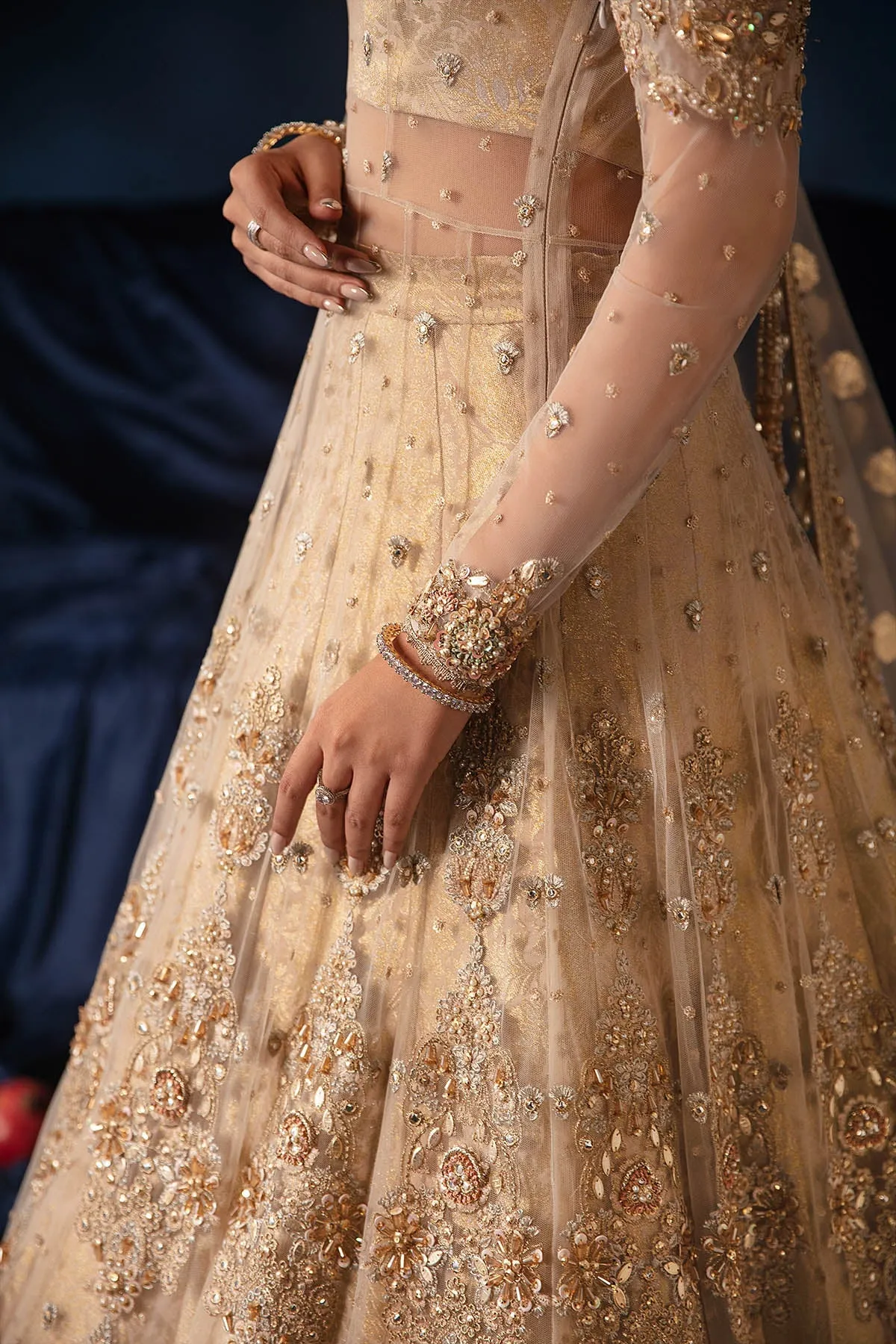 Nikkah Dress in Bridal Lehenga and Pishwas Frock Style