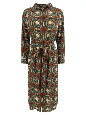NORAH MOSAIC SILK SHIRTDRESS