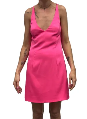 OLCAY GULSEN Women's Pink Strappy Mini Dress 1098 Sz S $300 NEW