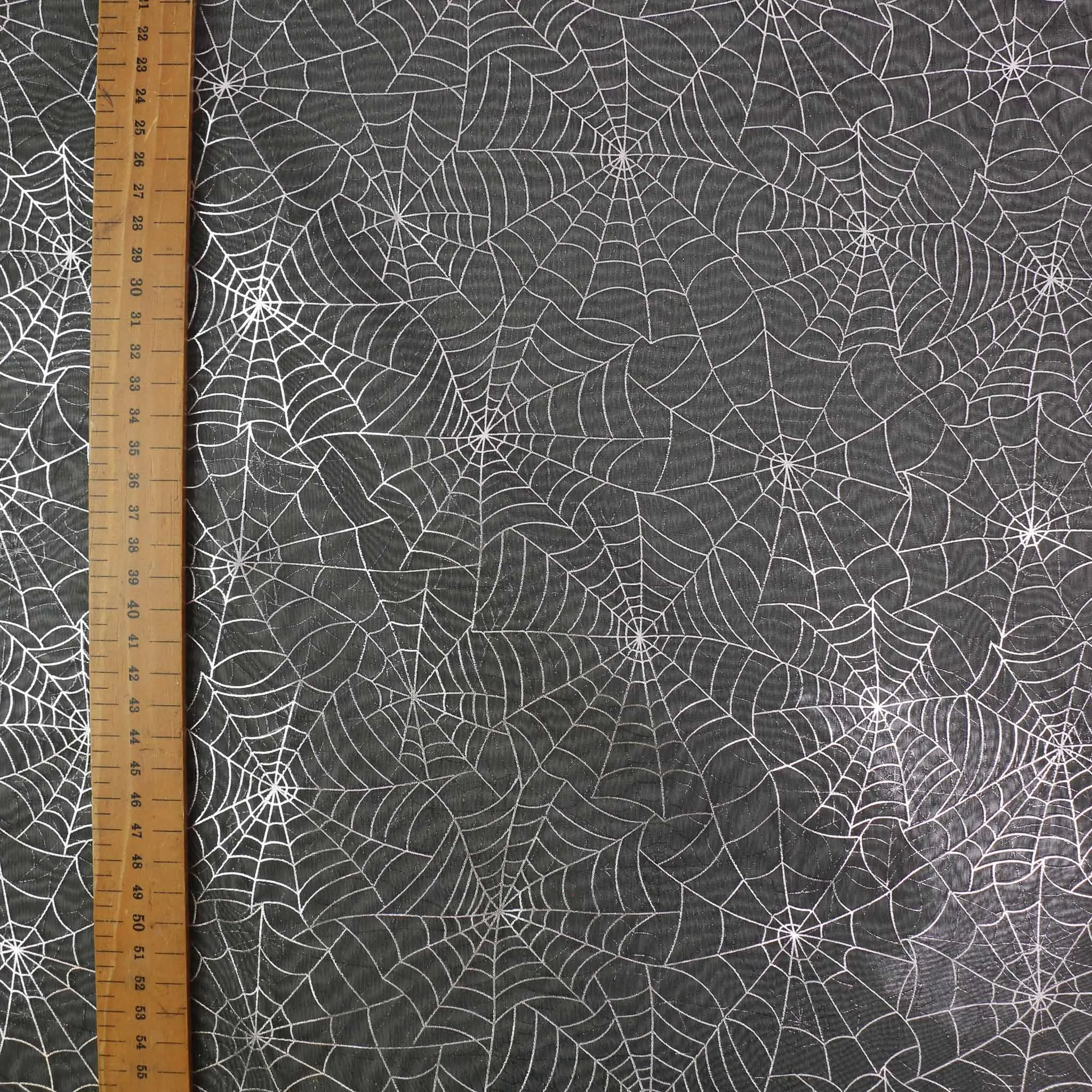 Organza Fabric - Black, silver