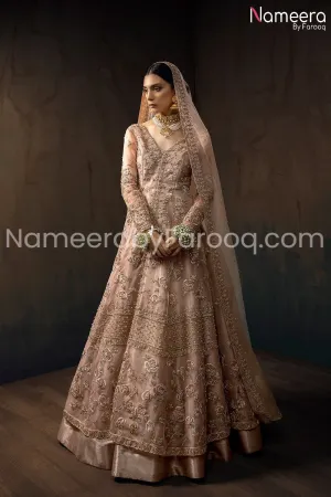 Pakistani Bridal Gown Wear with Embroidery #BR14