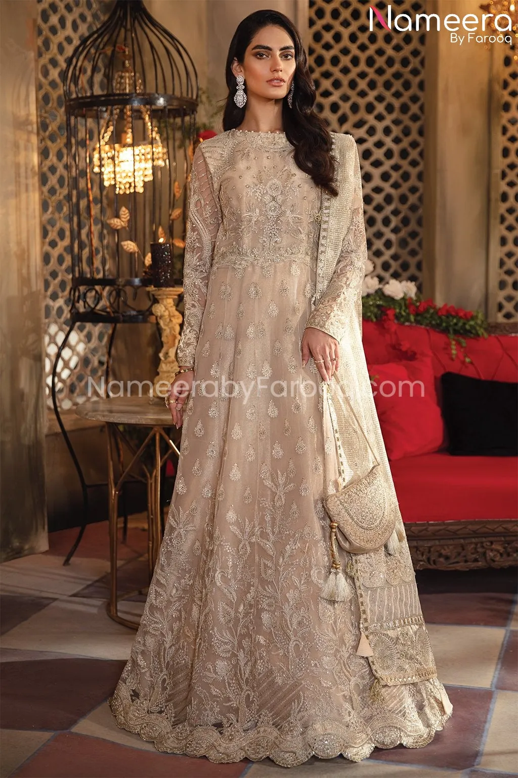 Pakistani Lehenga Choli In White Color 2021 #PF195