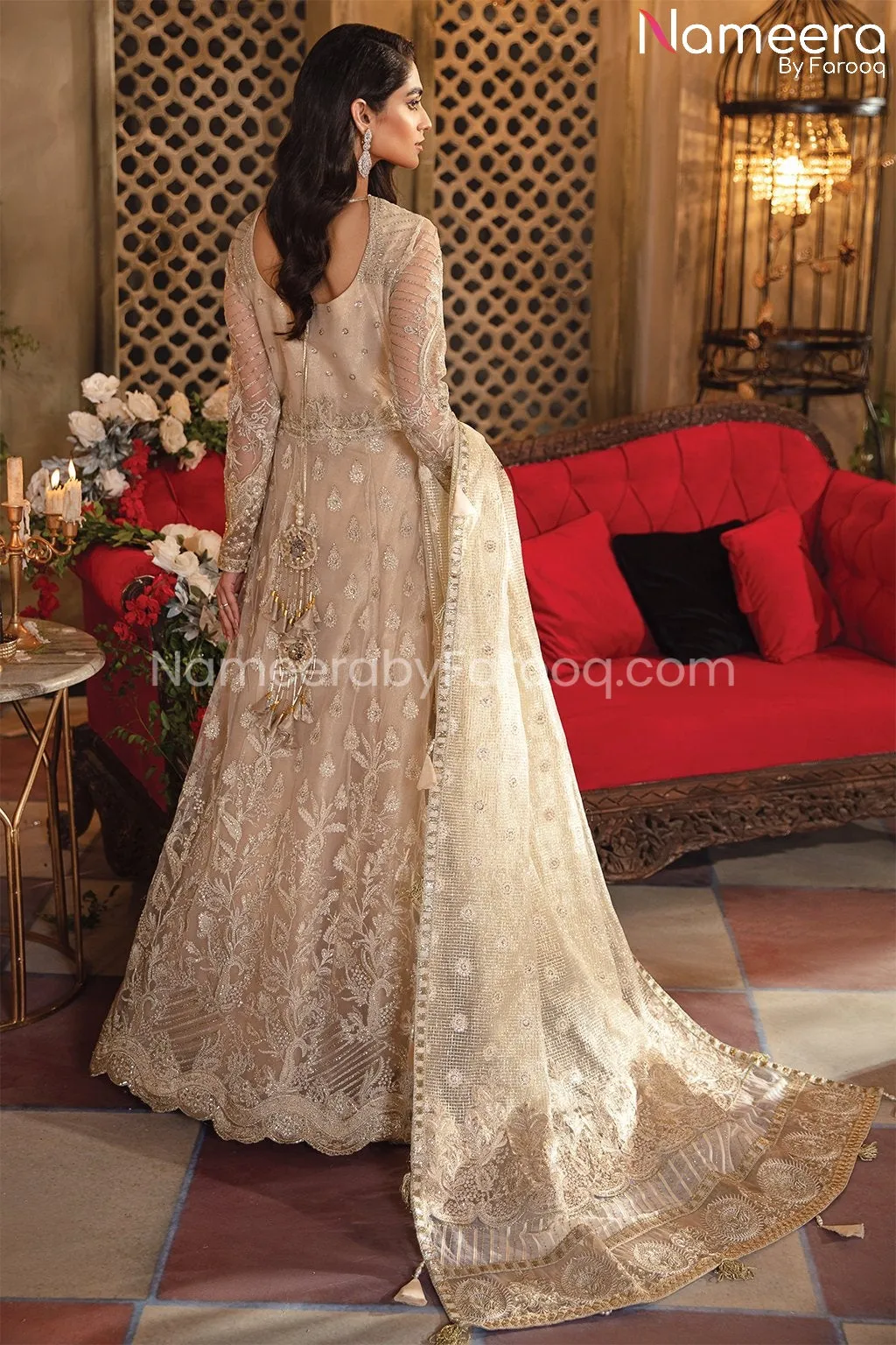 Pakistani Lehenga Choli In White Color 2021 #PF195