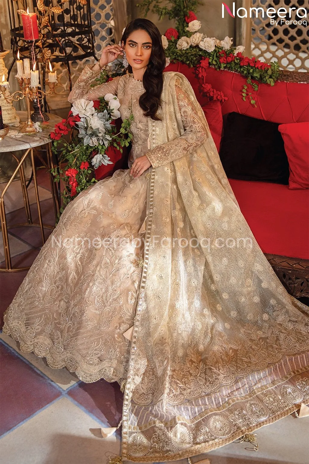 Pakistani Lehenga Choli In White Color 2021 #PF195