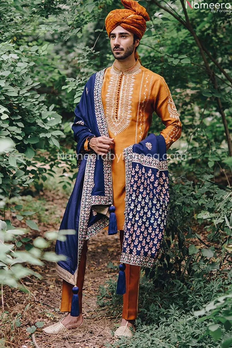 Pakistani Salwar Kameez Men's Sherwani Attire #GN52
