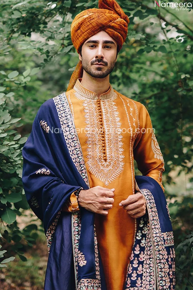 Pakistani Salwar Kameez Men's Sherwani Attire #GN52