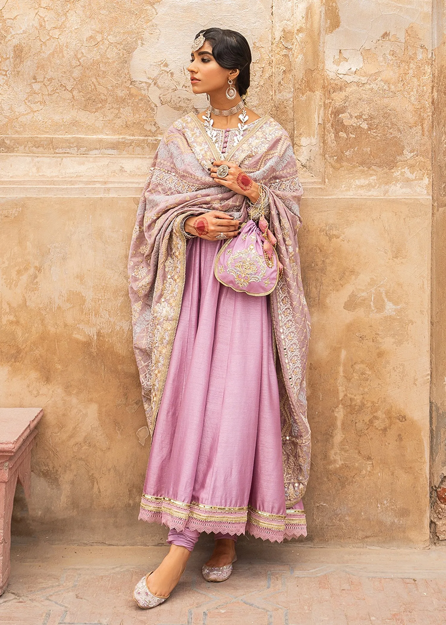 Pakistani Suit Party Wear in Soft Lilac Color #PF154