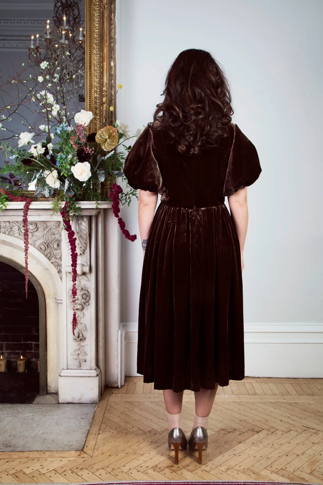 Paloma Silk Velvet Dress