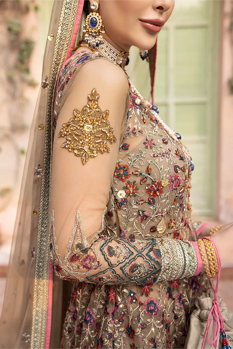 Pishwas Frock Sharara Dupatta Pakistani Bridal Dress