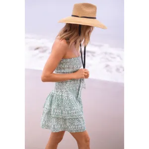 Pleated Smocked Mini Dress