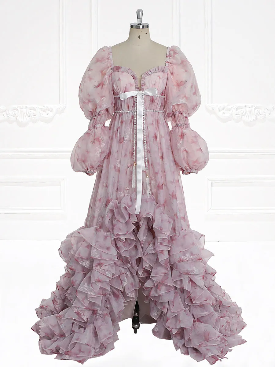 Princess Christmas Holiday Season Gown Colorful Floral Wedding Dresses Photo Shoot Dress YW231114