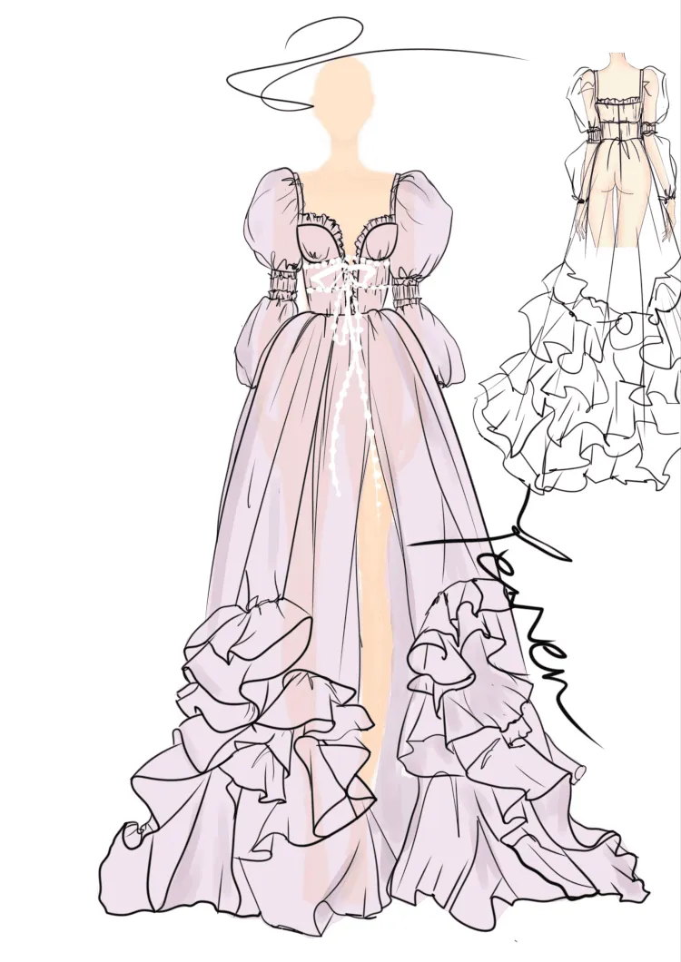 Princess Christmas Holiday Season Gown Colorful Floral Wedding Dresses Photo Shoot Dress YW231114