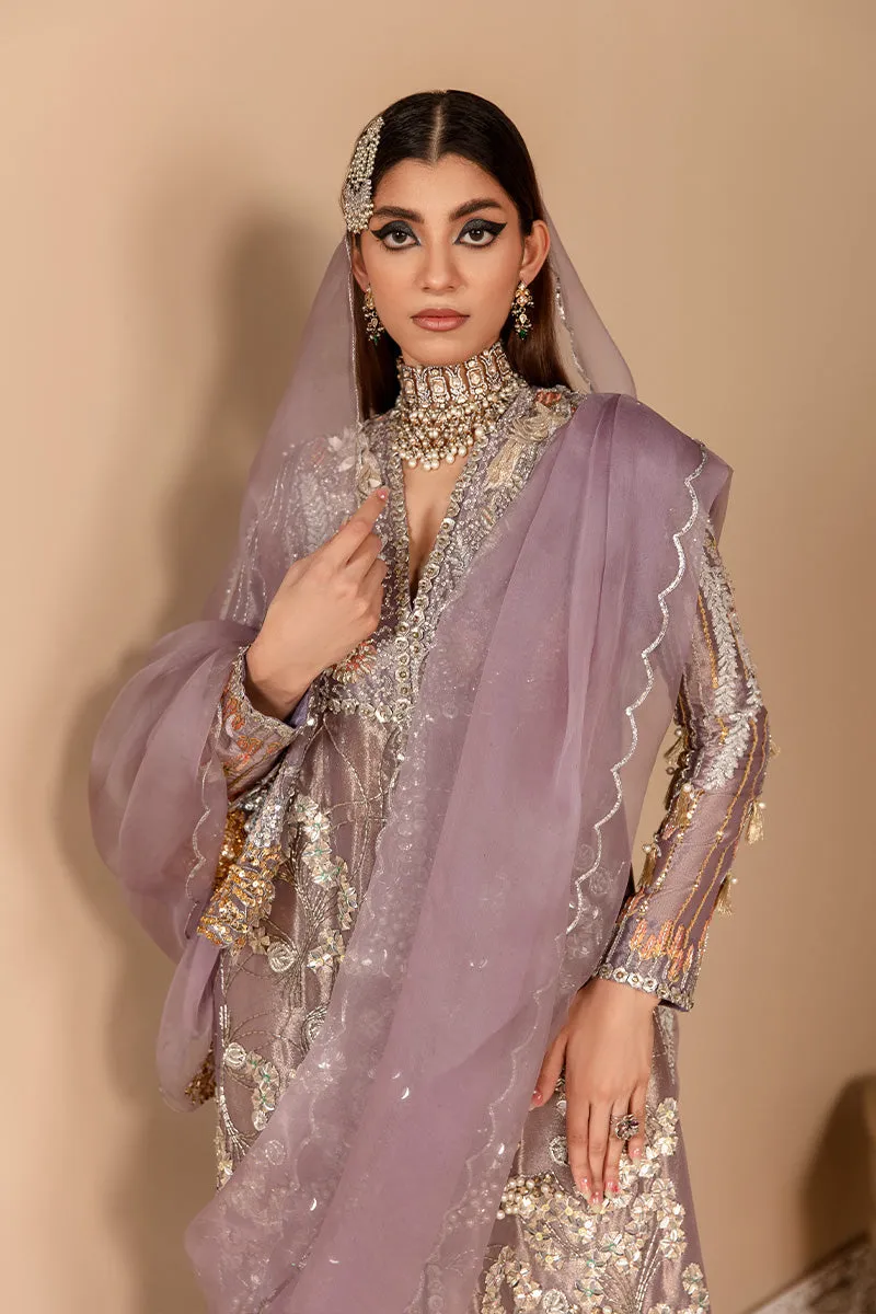 Purple Wedding Dress Pakistani in Kameez Trouser Style