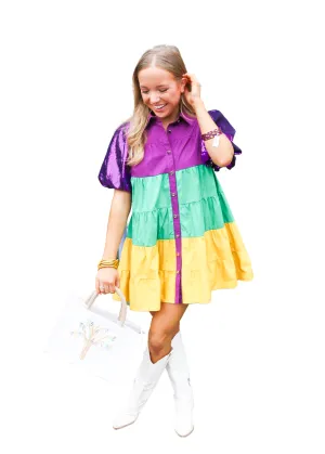 Queen of Sparkles MG Tri Color Sequin Sleeve Tier