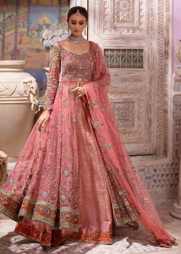 Raw Silk Dresses Pakistani Wedding Wear Frock #WN01