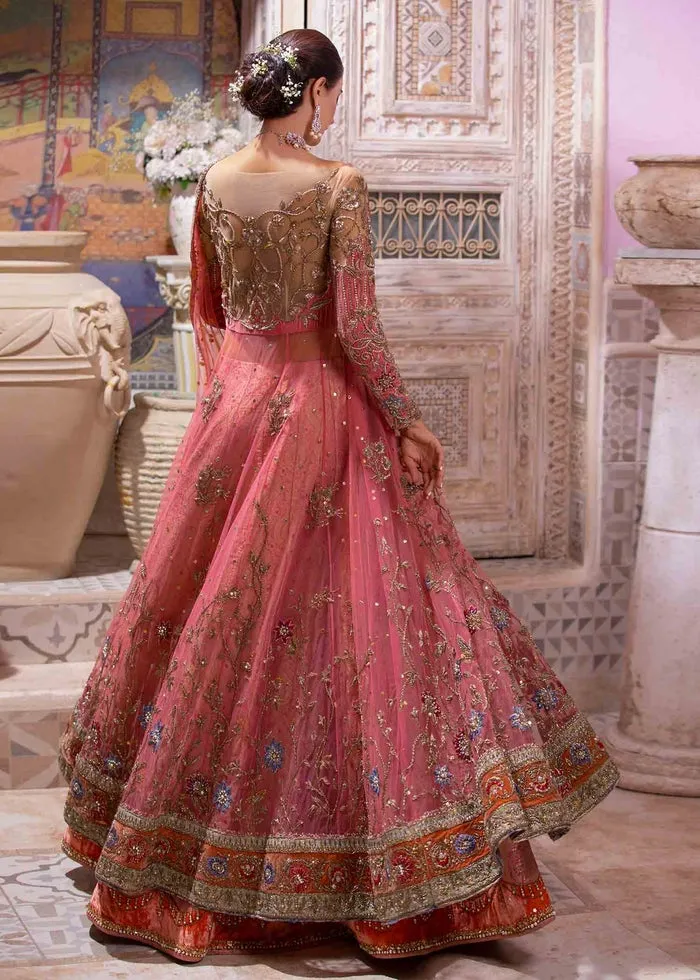 Raw Silk Dresses Pakistani Wedding Wear Frock #WN01