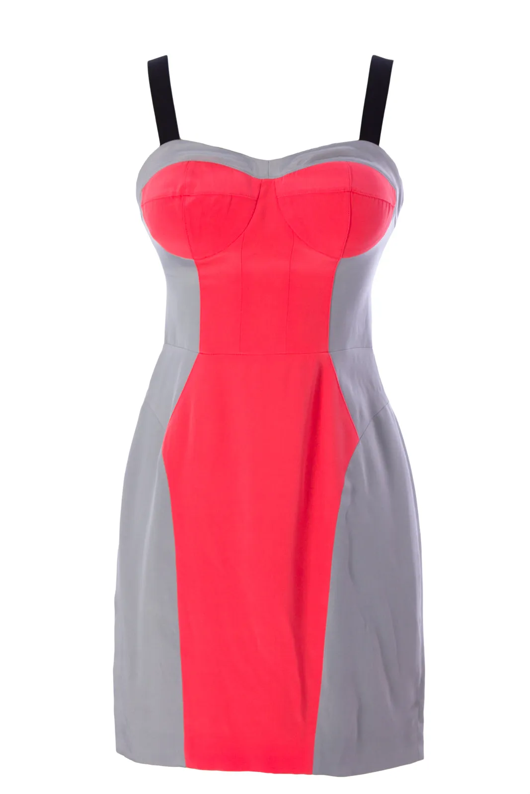 REBECCA MINKOFF Women's Daiquiri & Cloud Colorblock Corset Dress $328 NWT