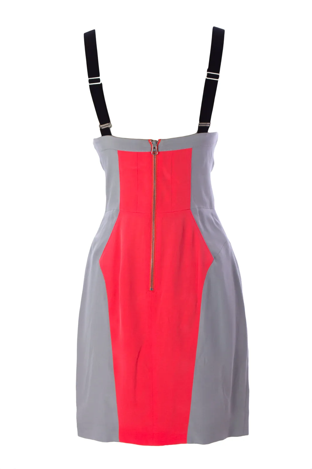 REBECCA MINKOFF Women's Daiquiri & Cloud Colorblock Corset Dress $328 NWT