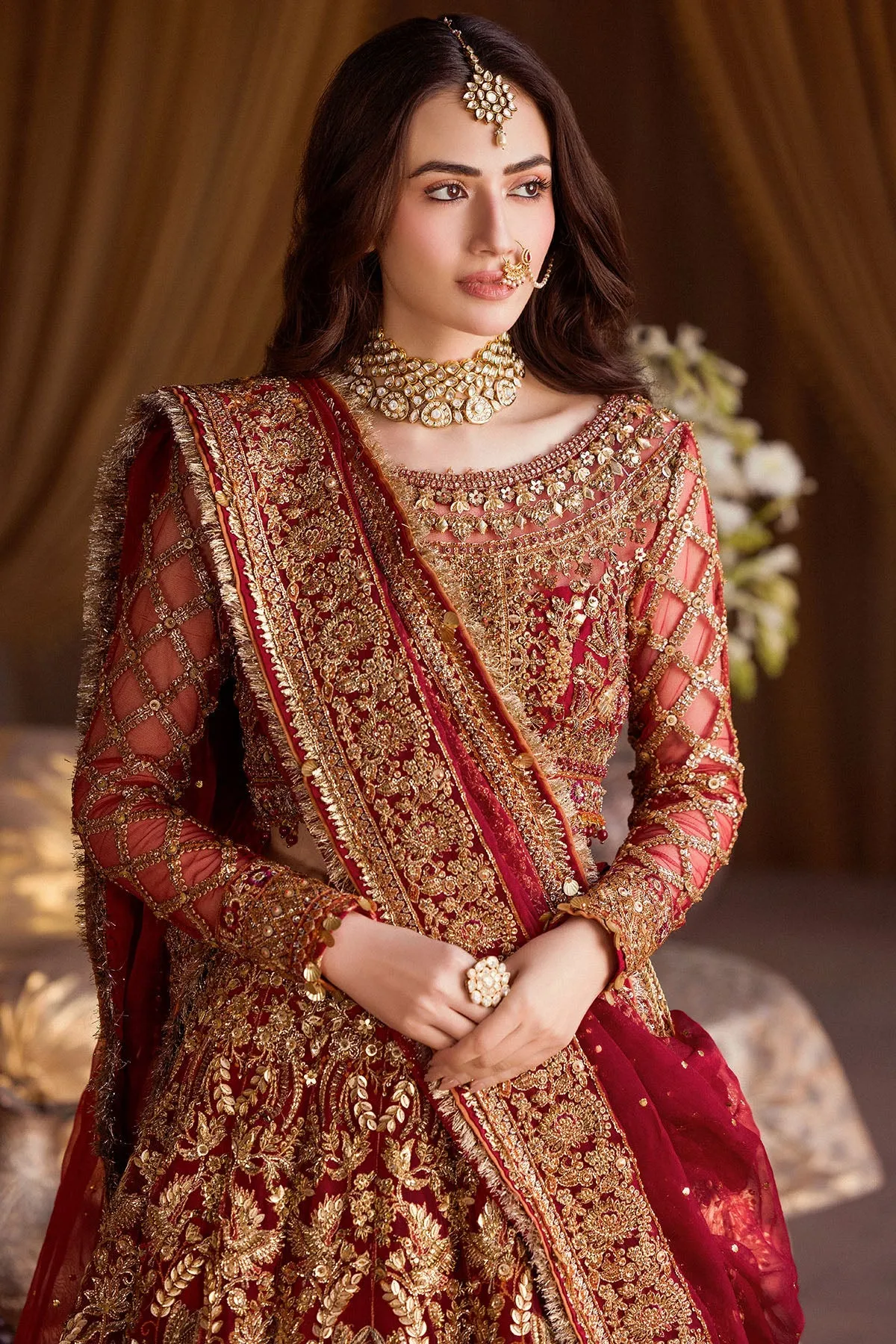 Red Bridal Lehenga and Choli Pakistani Wedding Dress