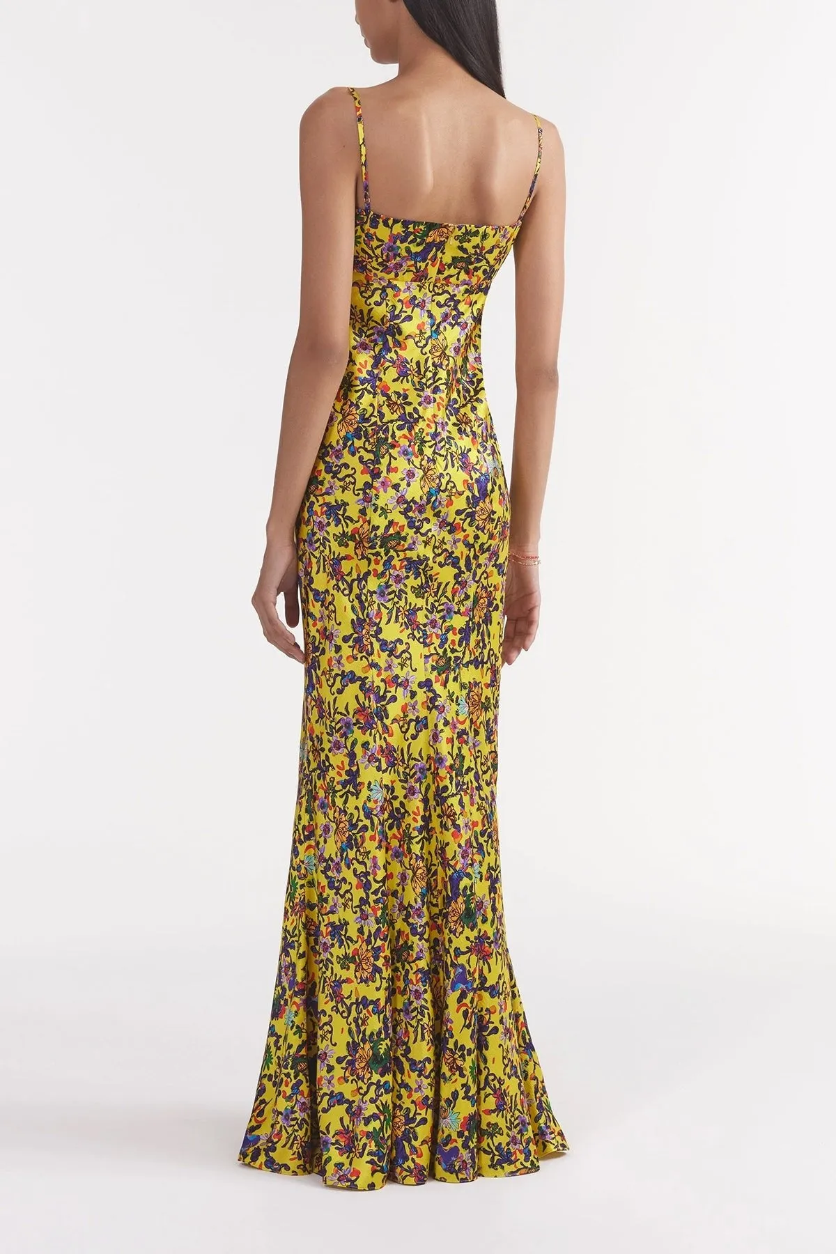 Renee Long Dress in Ornamental Citrine