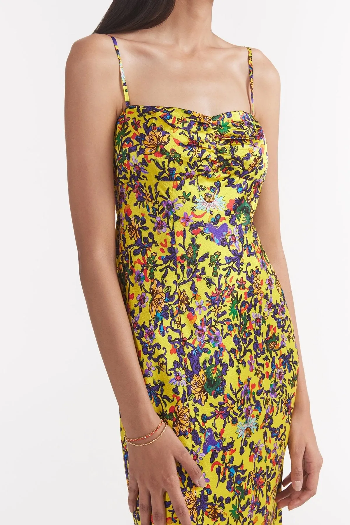 Renee Long Dress in Ornamental Citrine