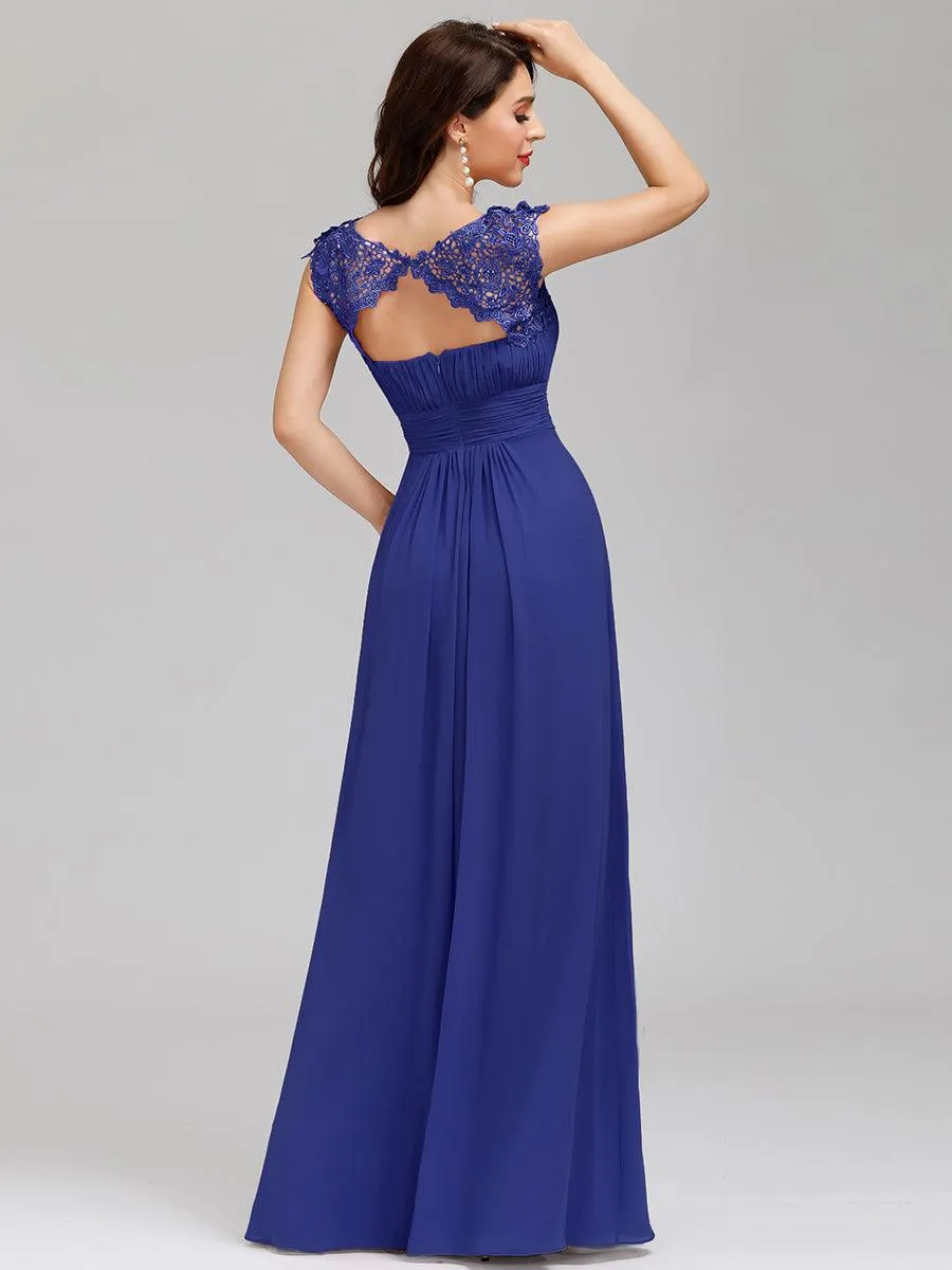 Robe mariage invitée en mousseline élégante et fluide