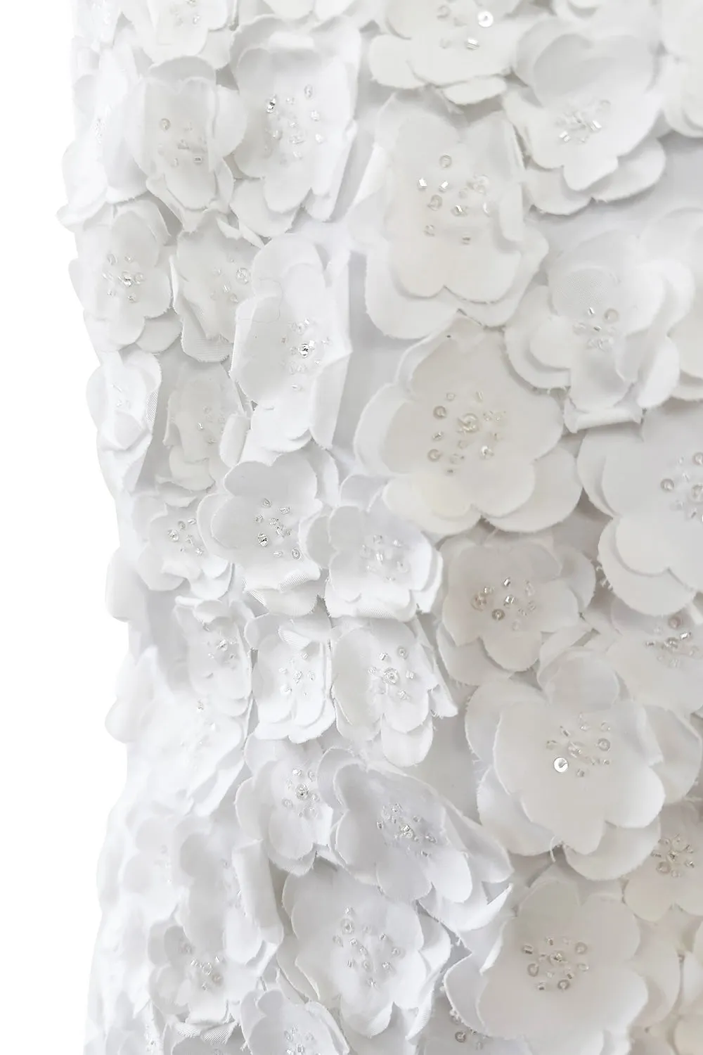 Romantic Spring 2014 Ralph Lauren Runway Purple Label White Floral & Bead Dress