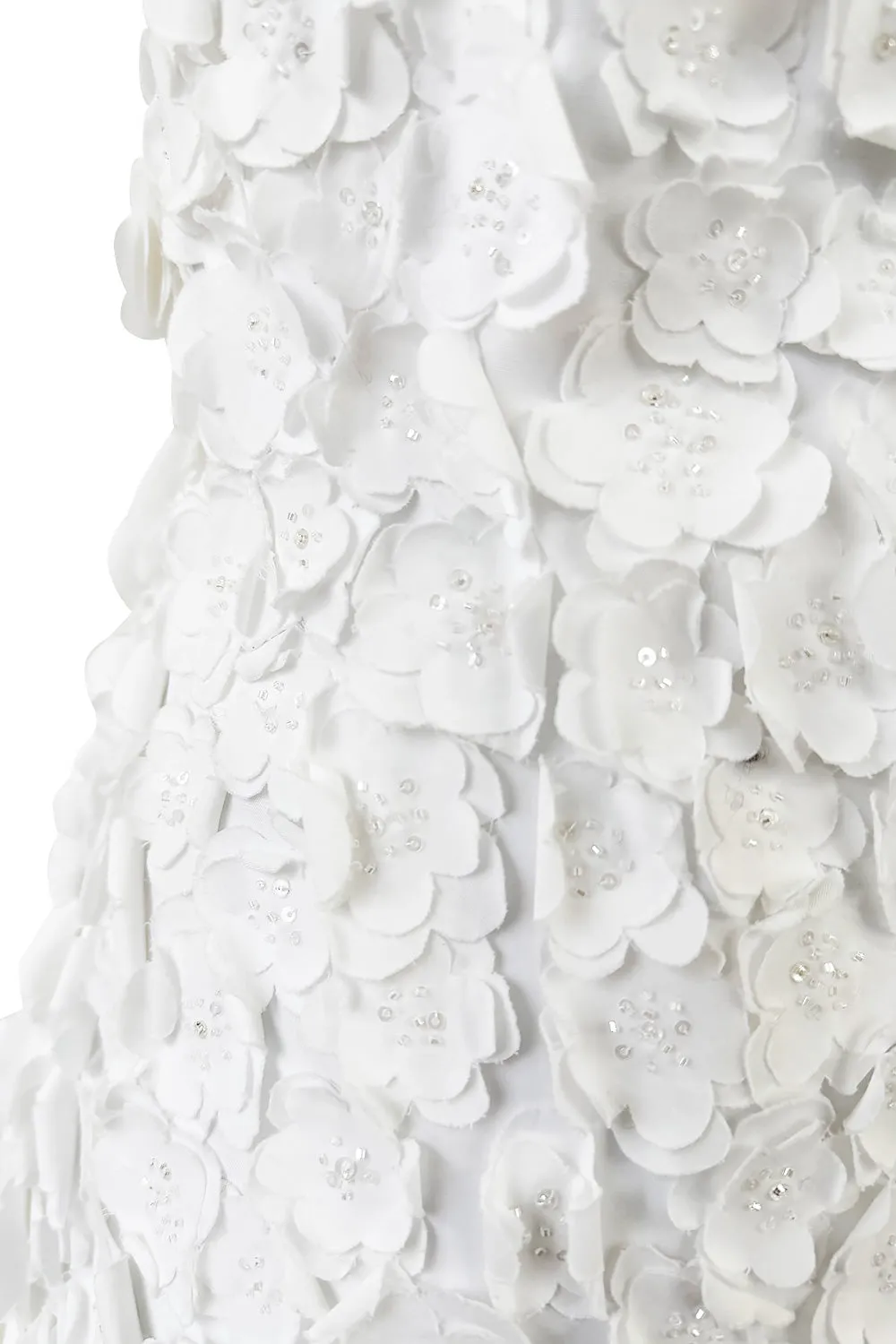 Romantic Spring 2014 Ralph Lauren Runway Purple Label White Floral & Bead Dress
