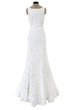 Romantic Spring 2014 Ralph Lauren Runway Purple Label White Floral & Bead Dress