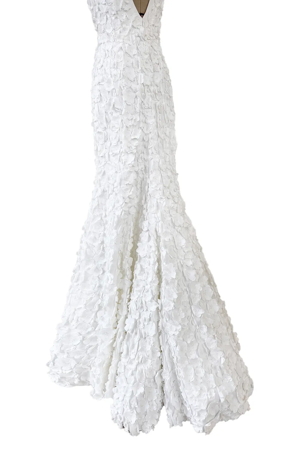 Romantic Spring 2014 Ralph Lauren Runway Purple Label White Floral & Bead Dress