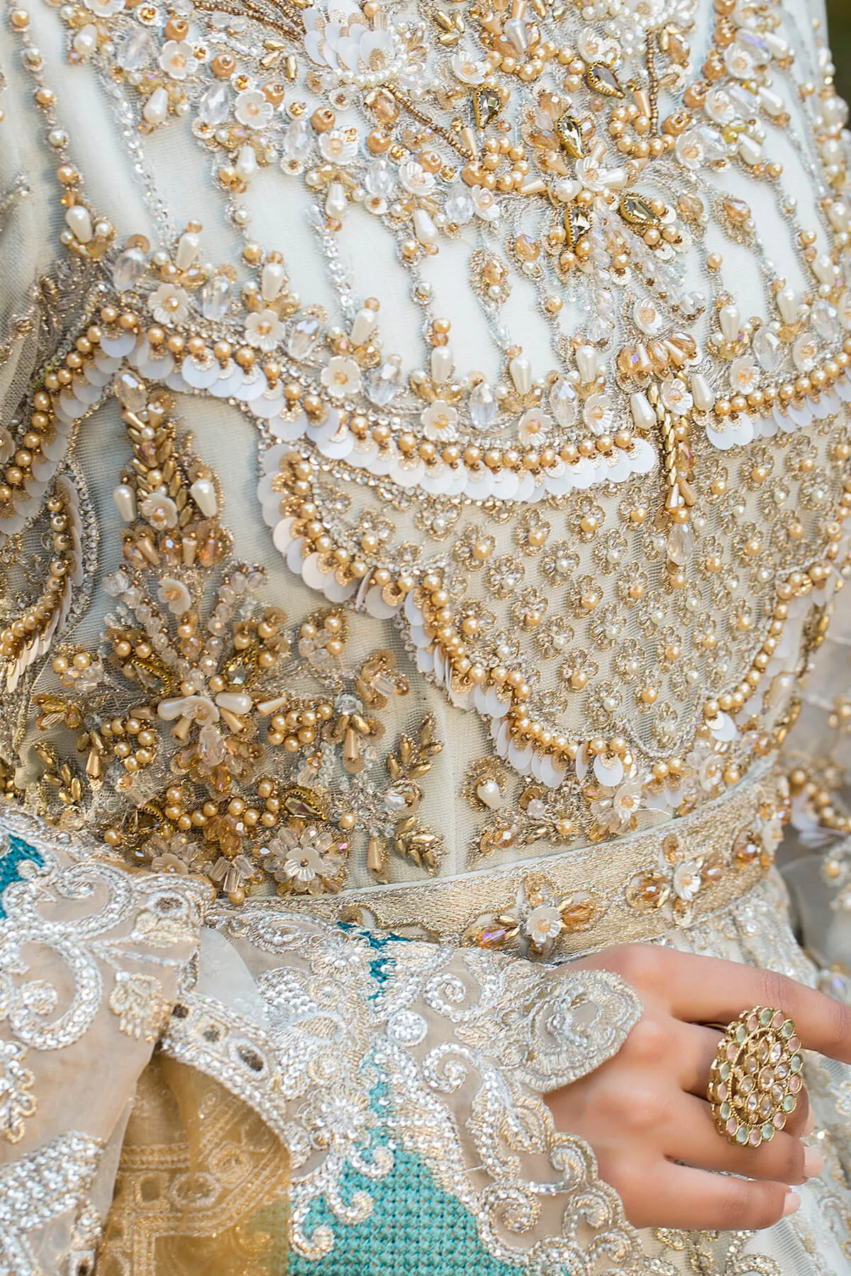 Royal Pishwas Frock Embellished Pakistani Wedding Dress