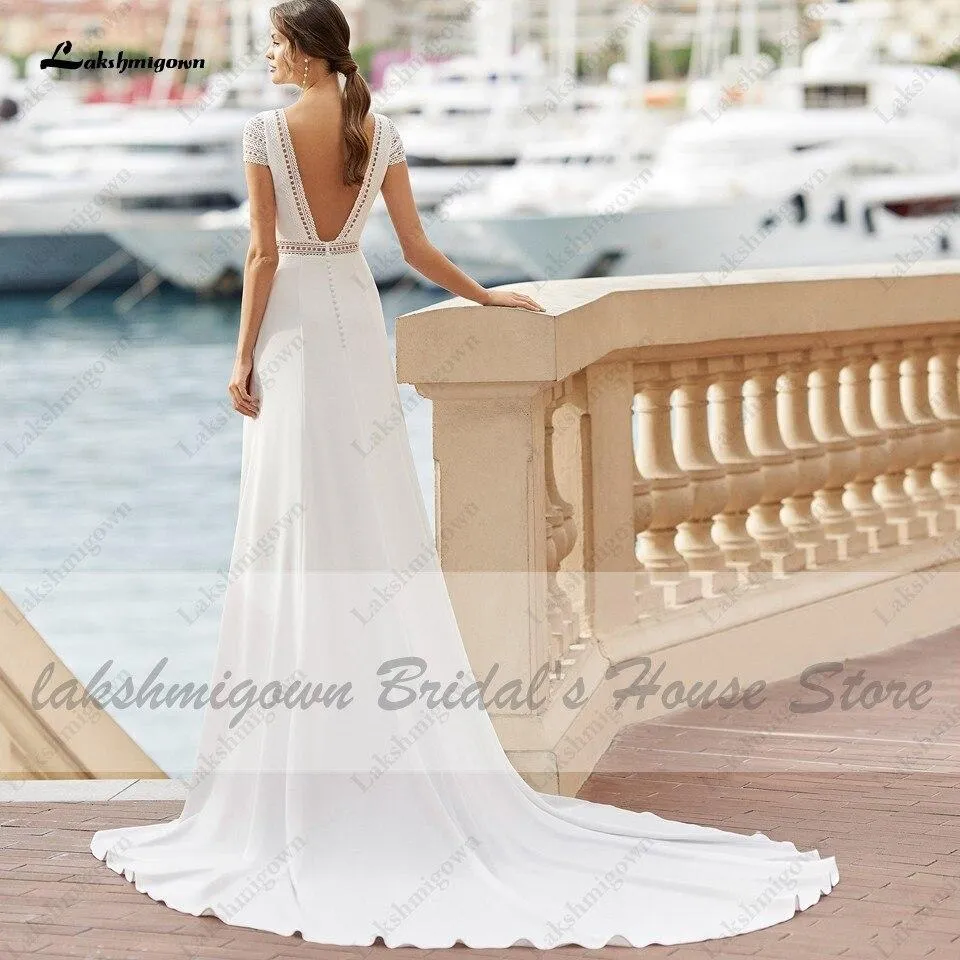 Roycebridal Satin Mermaid Wedding Dress 2021 Sexy Bridal Backless