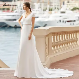 Roycebridal Satin Mermaid Wedding Dress 2021 Sexy Bridal Backless