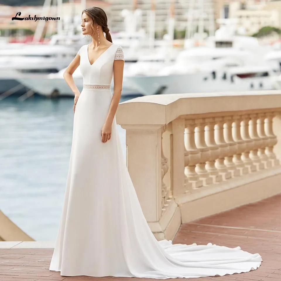 Roycebridal Satin Mermaid Wedding Dress 2021 Sexy Bridal Backless