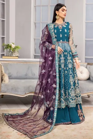 Sea Green Heavily Embellished Pakistani Maxi Style Wedding Dress