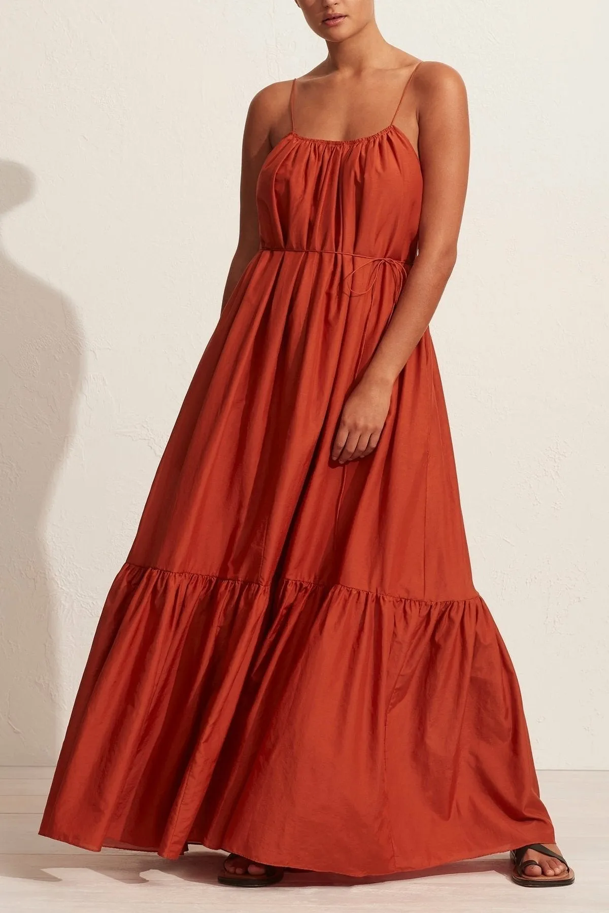 Single Tier Sundress in Terracota